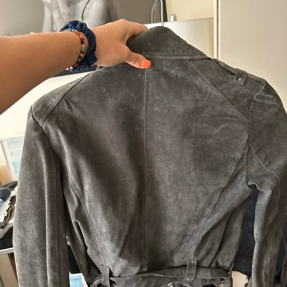 Andrew Marc gray suede leather jacket - size small - Picture 4 of 4